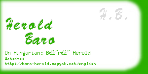herold baro business card
